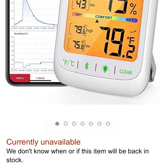 NWT ThermoPro BluetoothThermometer, Temperature & Humidity Monitor - Picture 10 of 10